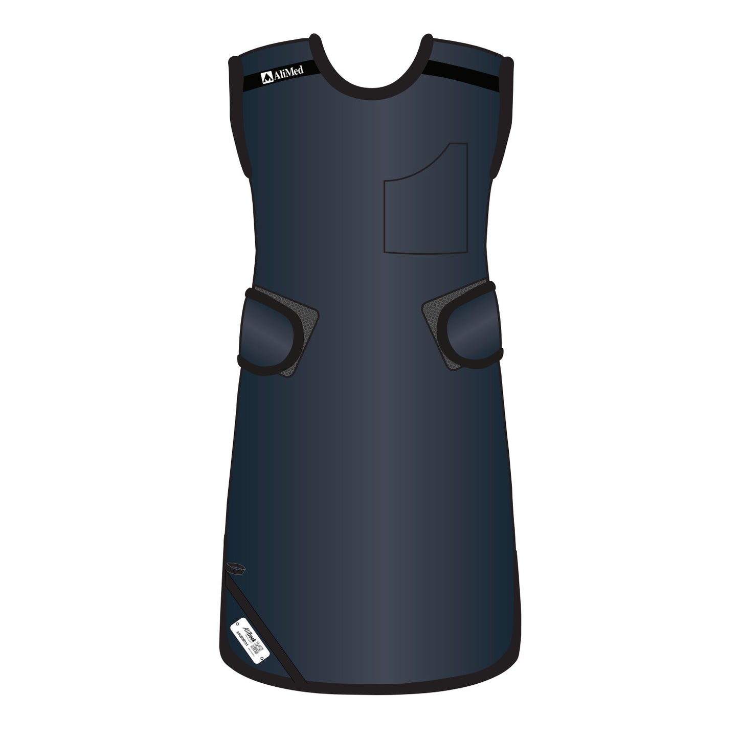 Grab ’n Go 4-Point Quick Drop Apron, Male, Standard Lead, Black, Large