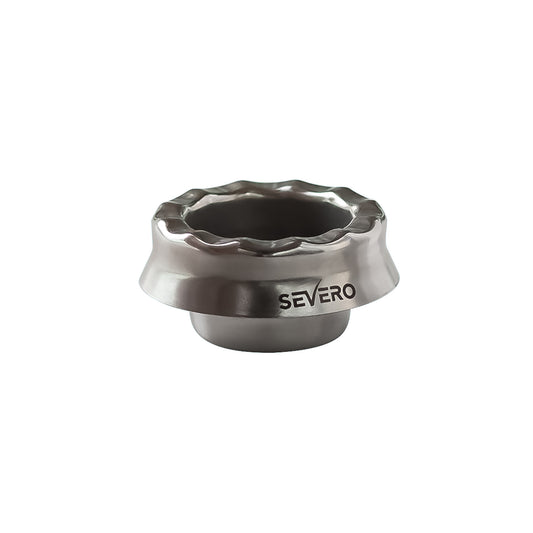 Metal Grinding Head for Severo Electric Pill Grinder, featuring a wavy-edged, metallic design.