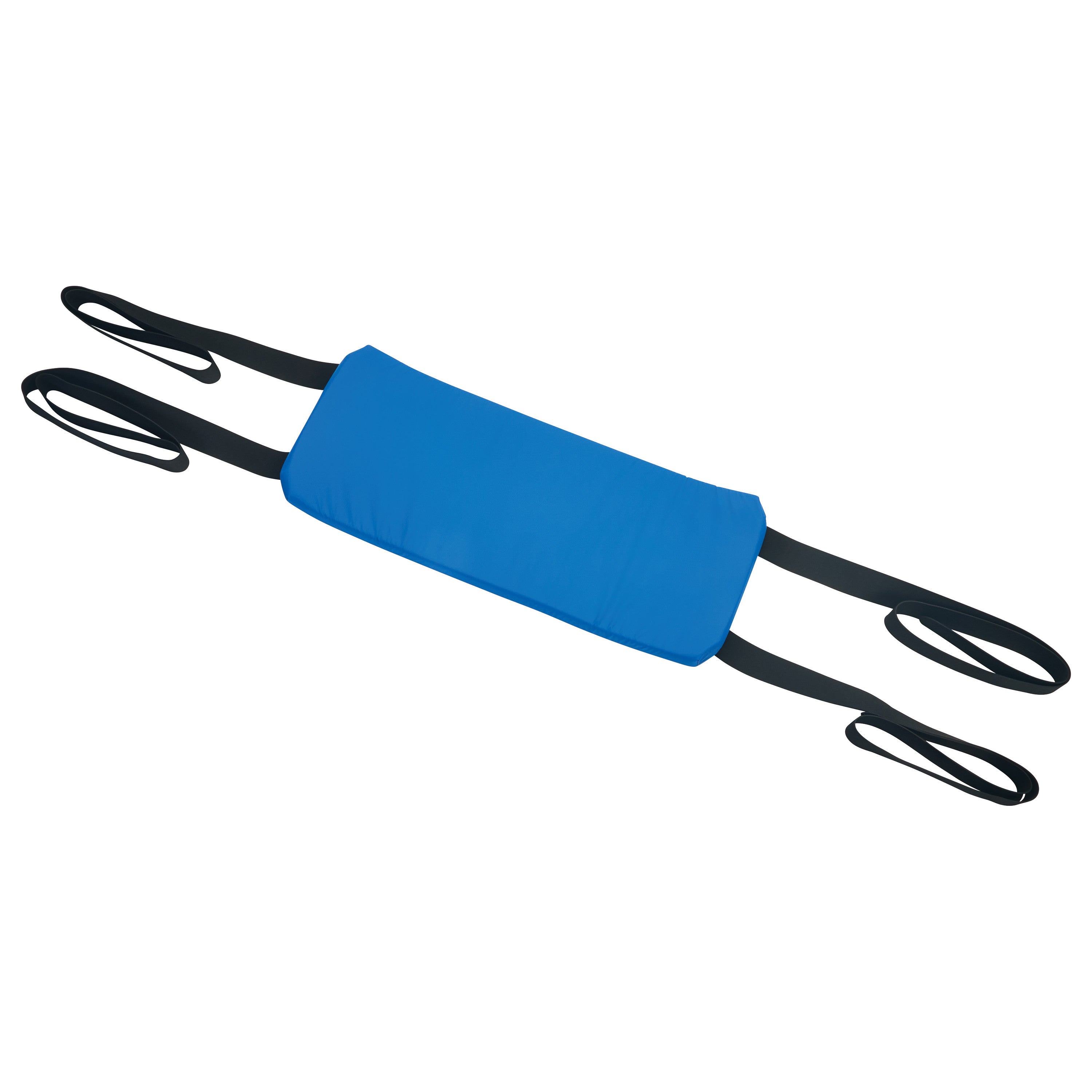 AliMed Bariatric Super Strap features a blue padded section with black loops on both ends, designed for secure patient handling.