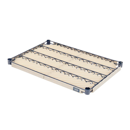 Nexelon Antimicrobial Shelving Unit with a rectangular frame and diagonal support bars, featuring a beige and dark gray color scheme.