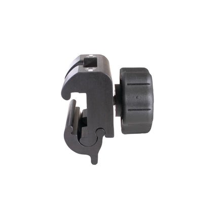 Side view of the Allen Easy-Lock Blade Clamp, featuring a black metal clamp mechanism with a textured adjustment knob.