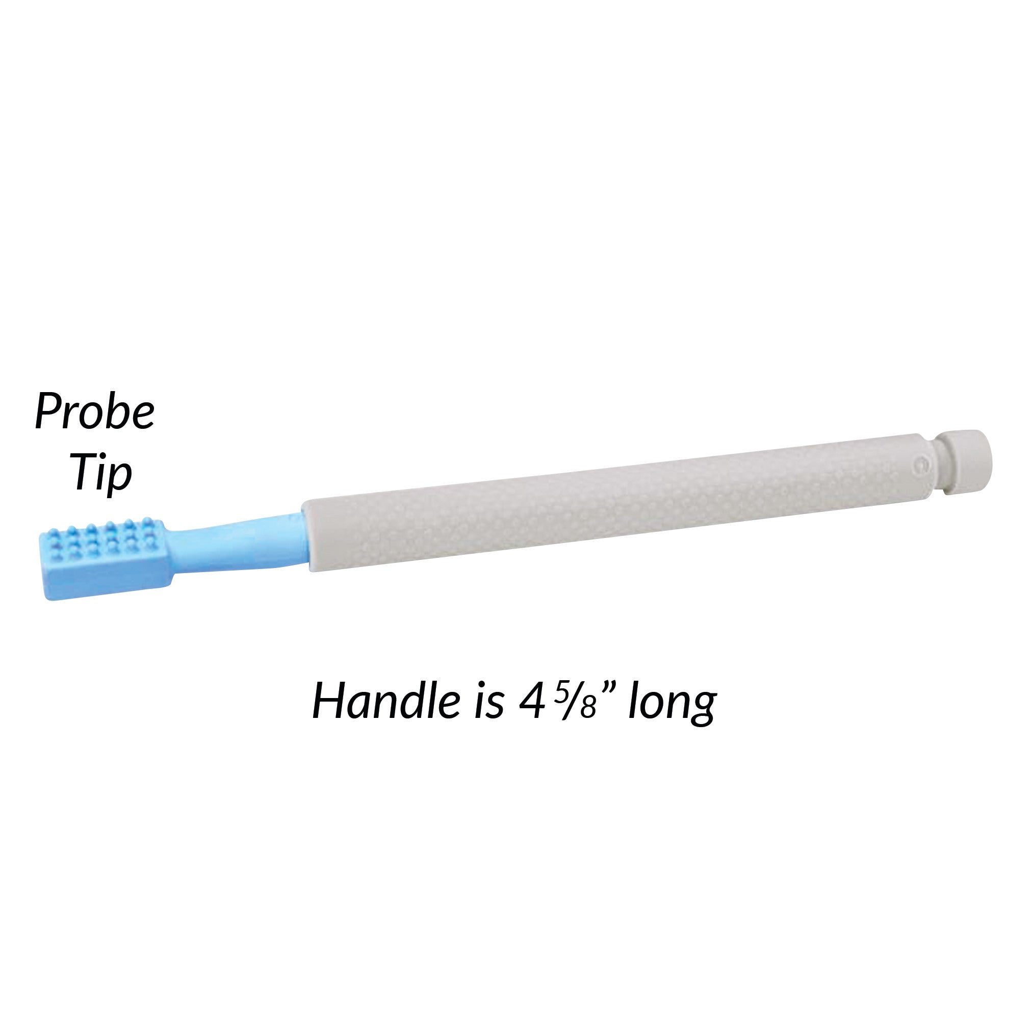 The ARK Z-Vibe Vibrating Oral Motor Tool with a blue probe tip and a 4 5/8" long textured handle.