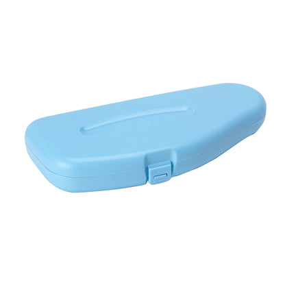 A blue Buckingham Easywipe Bottom Wiper case, designed for discreet storage and portability.