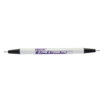 Dual-tipped Viscot Blephmarker Surgical Marker, featuring fine black tips and purple branding on a white body.