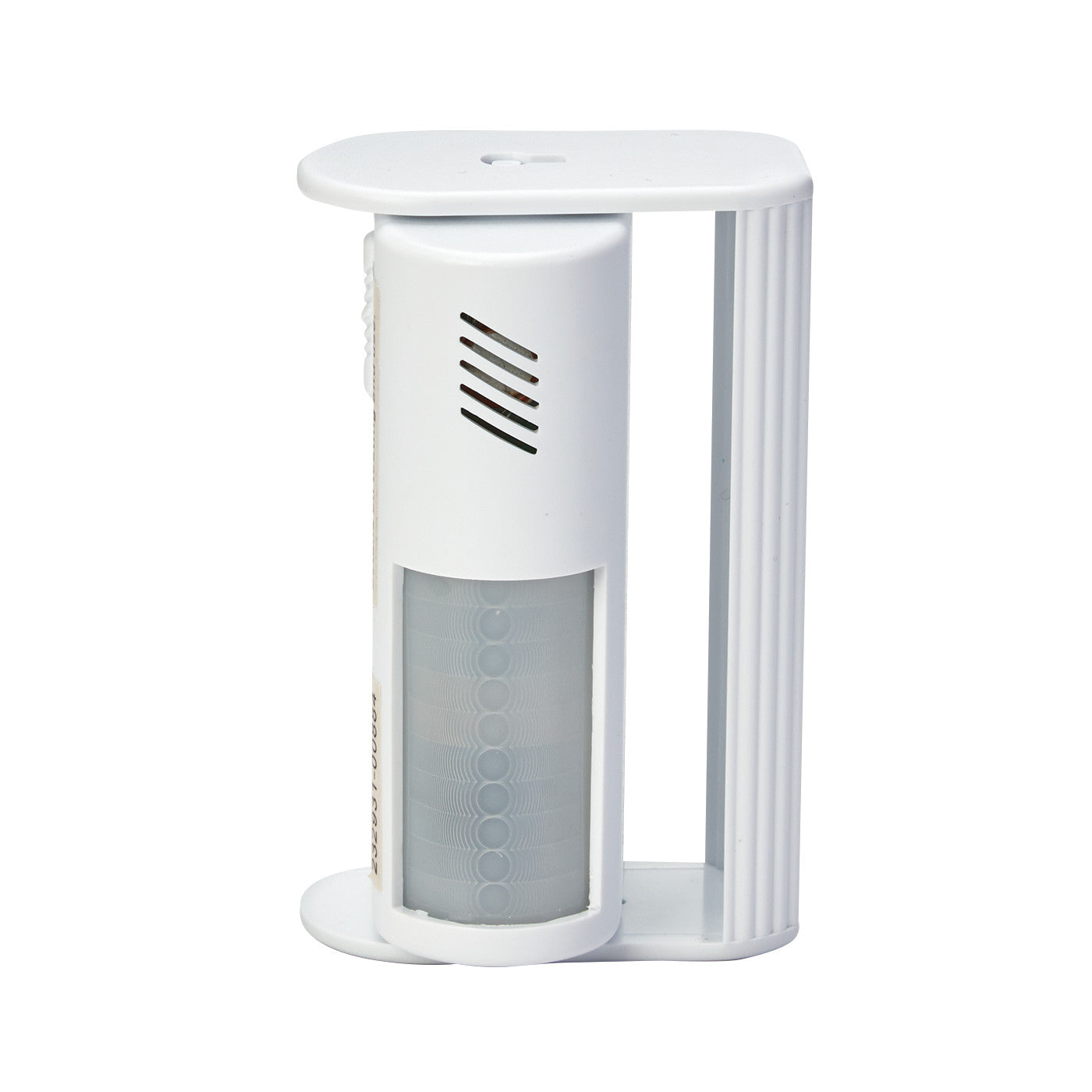 AliMed Motion Detection Local Alarm with Wall Mount, featuring a white rectangular design with a curved sensor area.