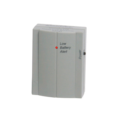 The AliMed Nurse-Call Device is a gray unit with a low battery alert indicator and power switch on the side.