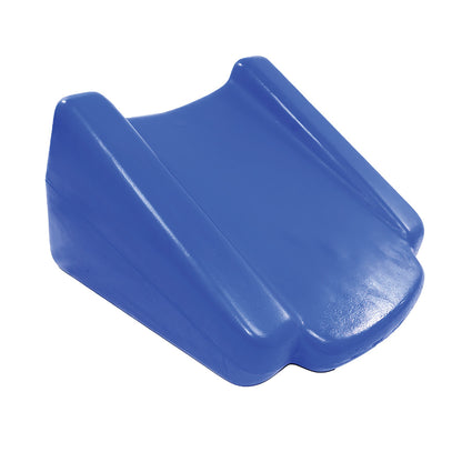 Blue Skillbuilders Bi-Height Wedge with an angled, contoured design for support and positioning.