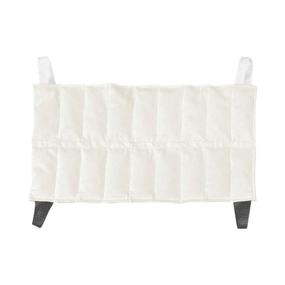 Chattanooga Hydrocollator HotPac, a white therapeutic heat pack with four straps for securing, designed for moist heat therapy.