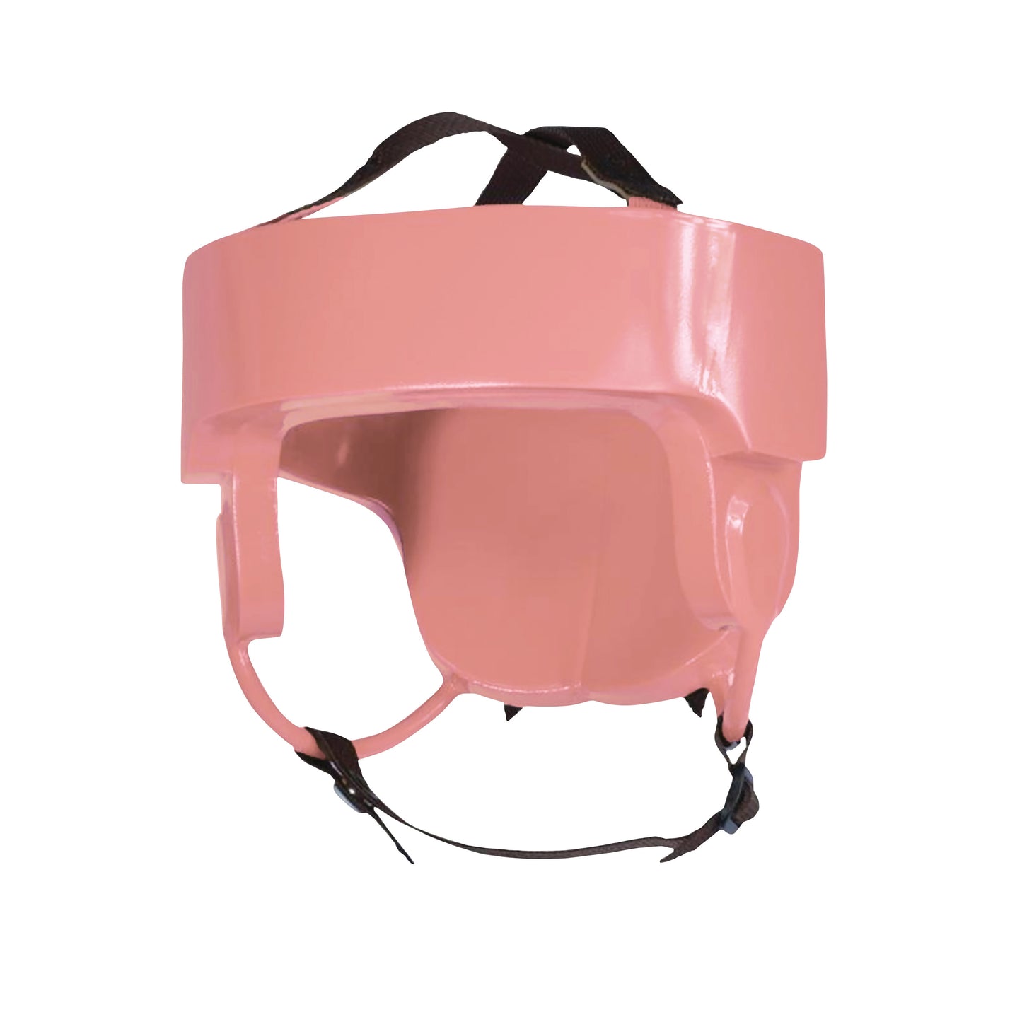 Danmar Products Halo Helmet in pink, featuring a smooth exterior and black adjustable straps for secure fitting.