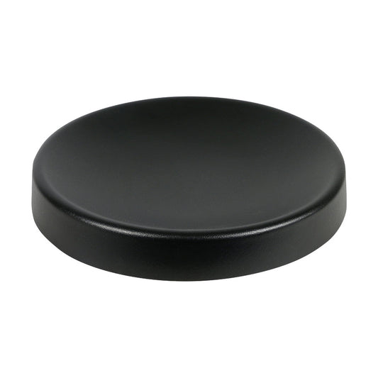 A black Inflatable Exercise Ball Stabilizer Base with a flat, circular design for supporting exercise balls during workouts.