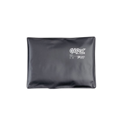 A black Chattanooga Hydrocollator ColpaC cold therapy pack with its logo and instructions printed on the surface.