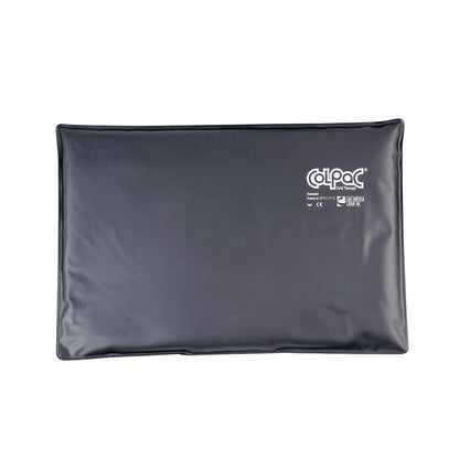 A Chattanooga Hydrocollator ColpaC, black and rectangular, used for cold therapy with printed text on the upper right corner.