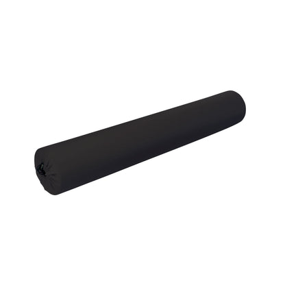 A black AliMed Foam Roller Cover, cylindrical in shape, designed to fit over foam rollers for protection and easy cleaning.