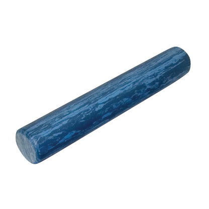A blue CanDo EVA Mottled Foam Roller with a textured surface, cylindrical in shape, designed for exercise and massage.