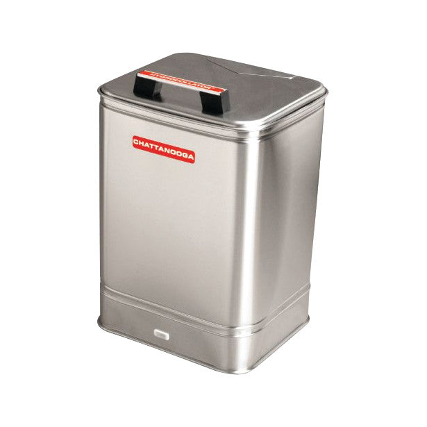 Chattanooga Hydrocollator Heating Unit, a stainless steel device with a lid and handle, typically used in physical therapy settings.
