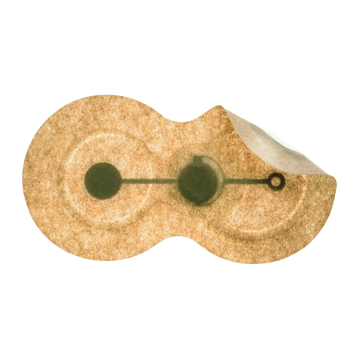 IontoPatch STAT Iontophoresis Patch, a dual-circular adhesive device with a small electronic component, placed on a white background.