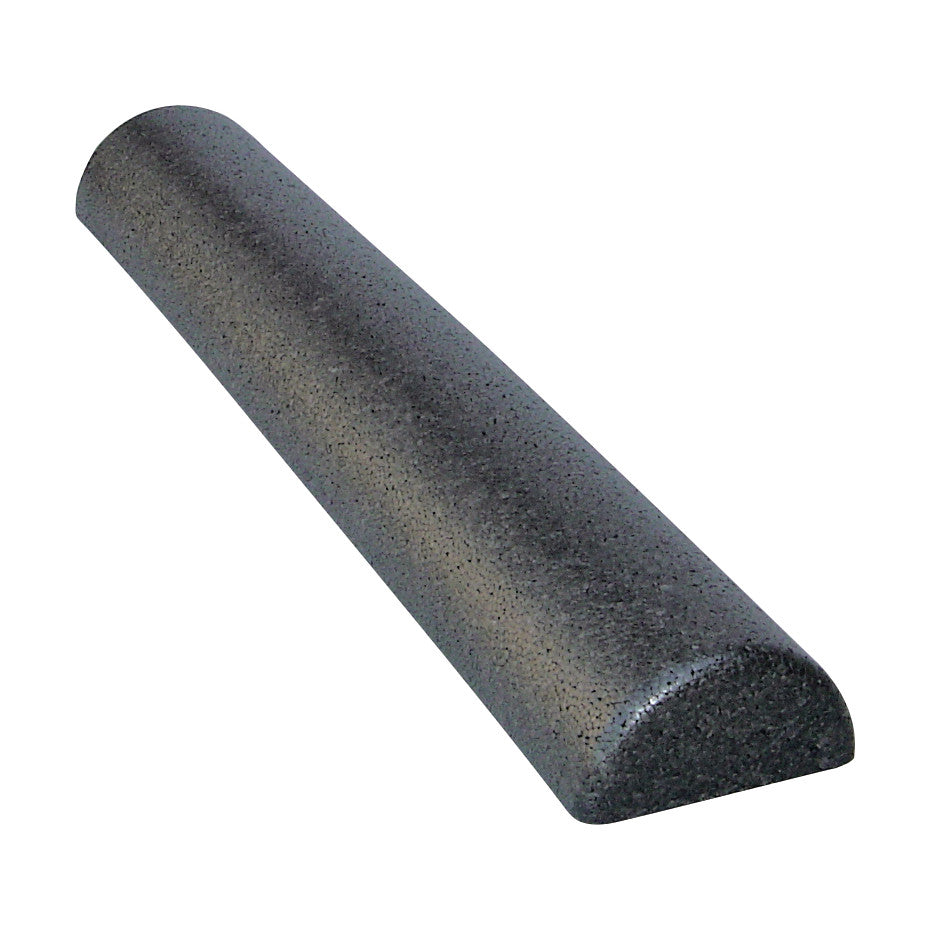AliMed Hi-Density Foam Roller with a half-round shape, textured surface, and dark color, used for physical therapy exercises.