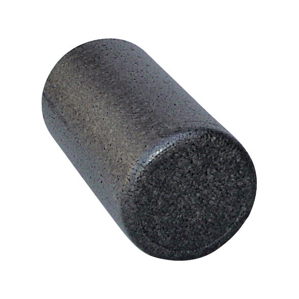 The AliMed Hi-Density Foam Roller is a cylindrical, textured black foam roller designed for physical therapy and exercise.