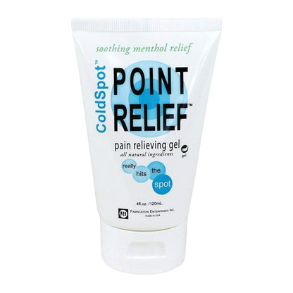 Point Relief ColdSpot Pain Relief Gel tube with soothing menthol relief, 4 fl. oz., featuring all-natural ingredients.