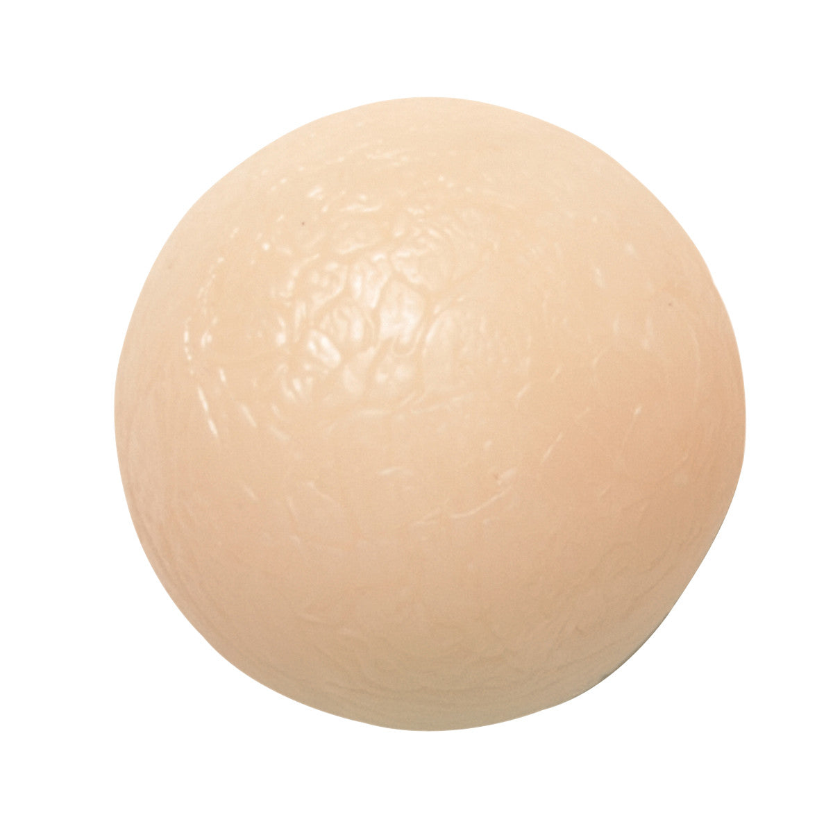 CanDo Gel Squeeze Ball, beige and textured, designed for hand therapy and stress relief exercises.