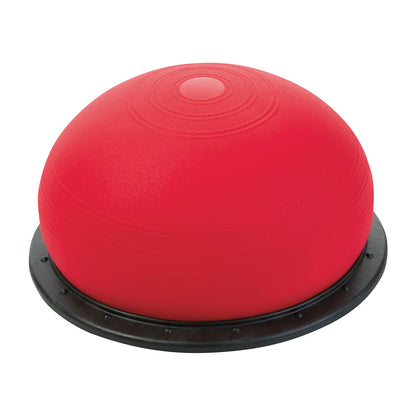 The TOGU Jumper Stability Dome is a half-sphere red exercise ball on a black base, used for balance and stability training.