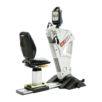 The SciFit PRO1000 Upper Body Exerciser features an adjustable seat and a digital display for upper body workouts.