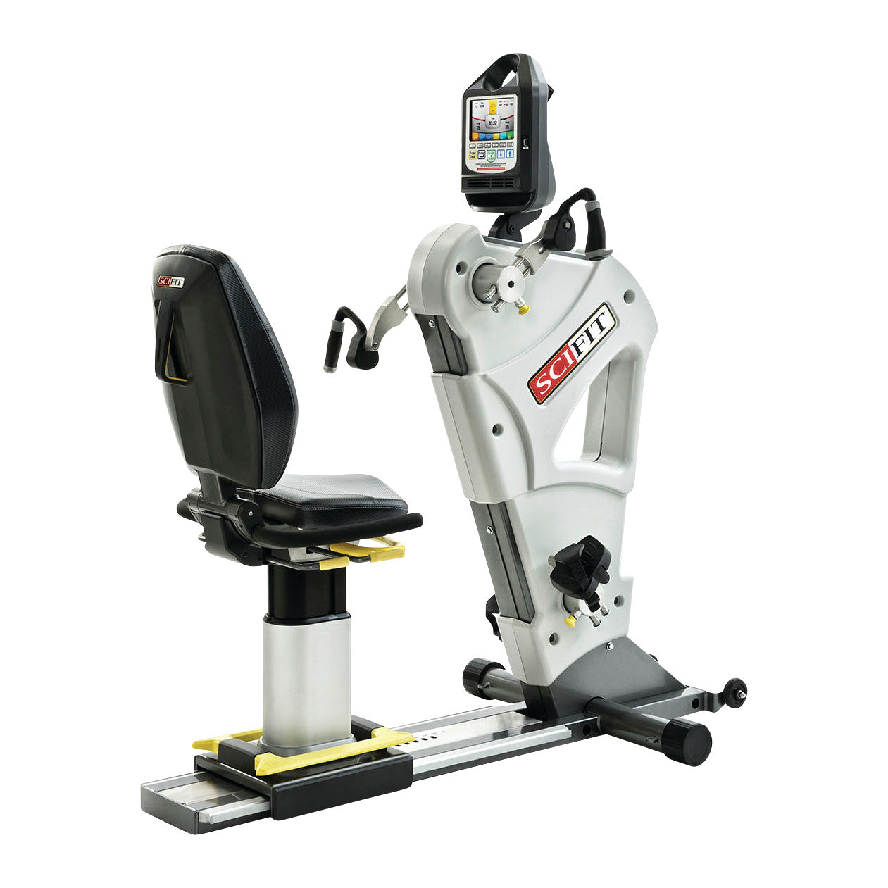 SciFit PRO2 Total Body Exerciser features a seat and adjustable arm cranks with a digital console for comprehensive workouts.