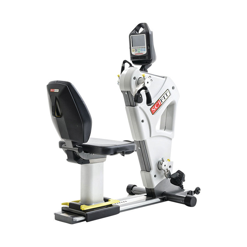 SciFit PRO2 Total Body Exerciser with an adjustable seat and digital display, designed for seated strength training.