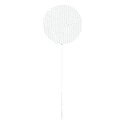 The ValuTrode Cloth Electrode is a round, white electrode with a long handle, featuring a pattern of small silver dots.