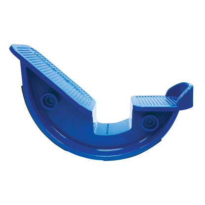 The Medi-Dyne ProStretch Calf and Foot Stretcher is a blue, plastic device designed to help stretch the calf and foot muscles.