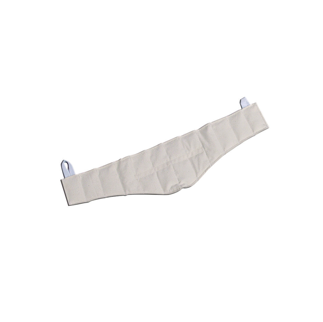 The AliMed Hot Pack is a beige, rectangular heating pad with straps, designed for therapeutic use on the neck and shoulders.