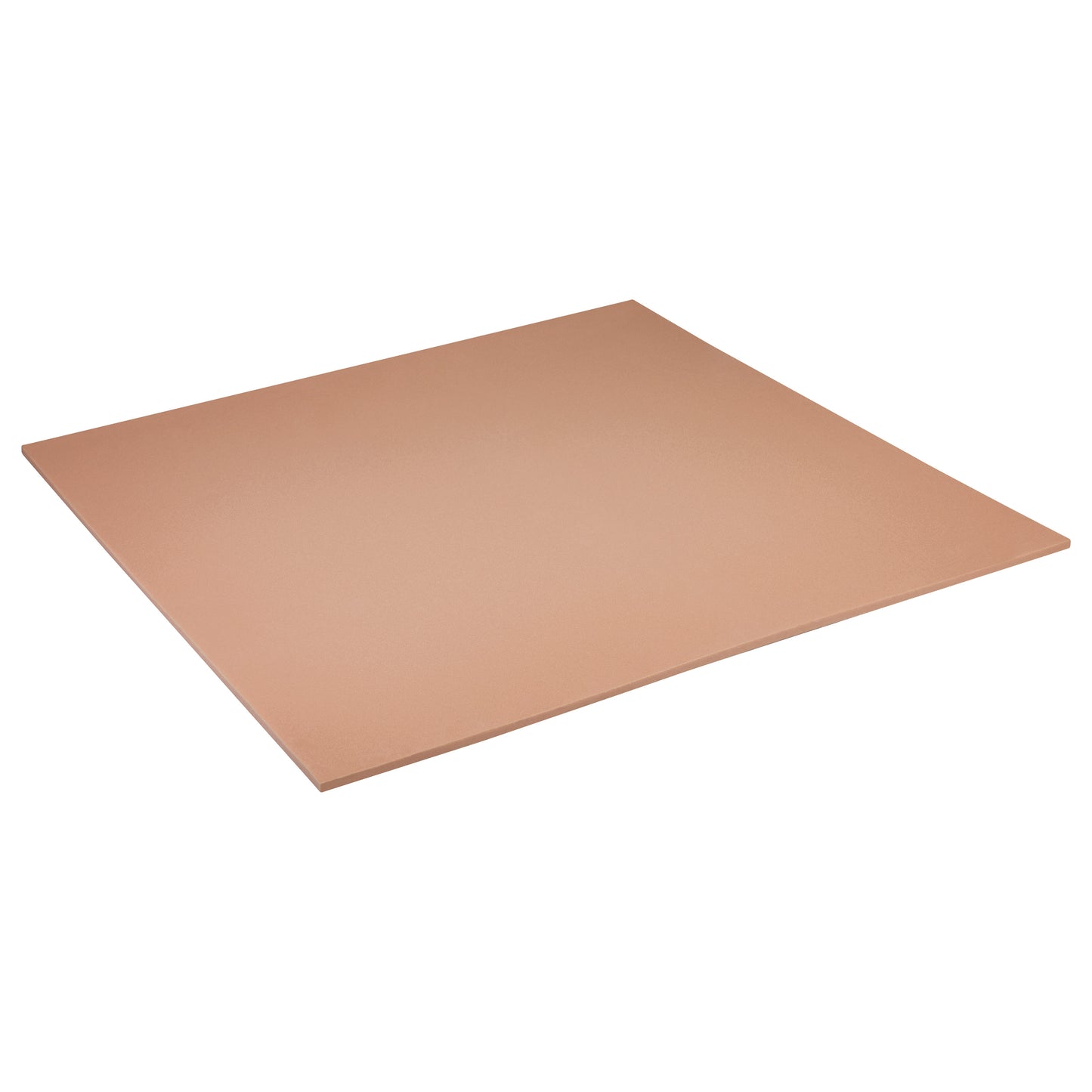 Plastazote #1 is a flat, smooth, light brown foam sheet with a slightly glossy finish, shown from an angled perspective.