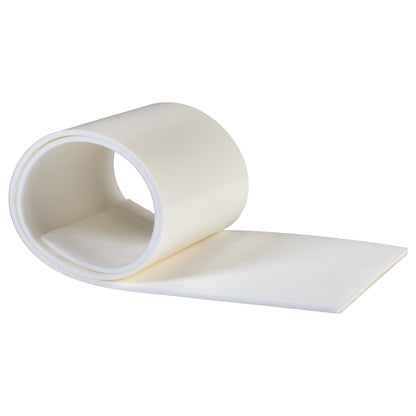 A roll of AliMed Plastazote Self-Stick Padding is partially unrolled on a white background.