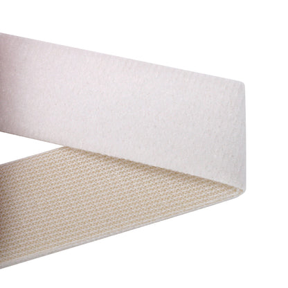 AliMed Beta Soft Strap Loop in white, showing the smooth and textured sides used for fastening with hook and loop closure systems.