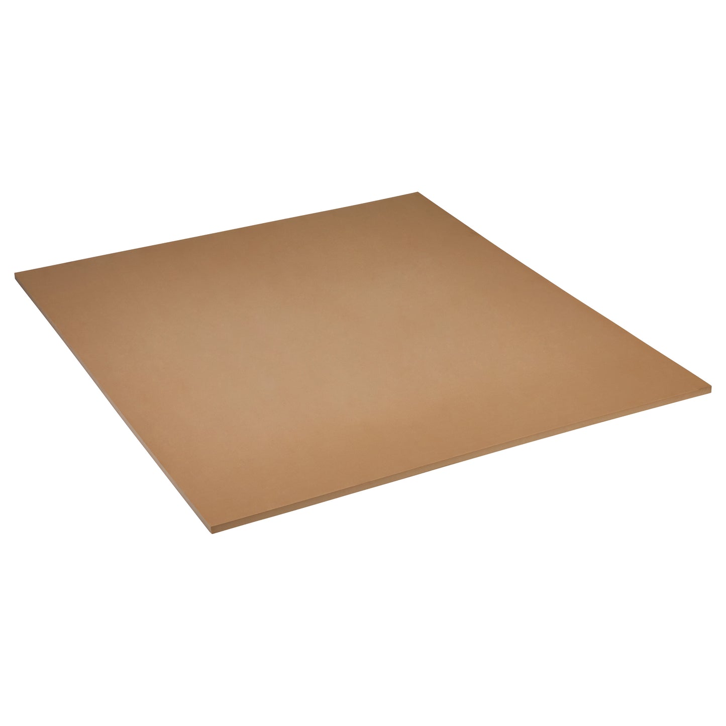 A flat square panel of AliMed NickelPlast X-Firm material with a smooth, solid brown surface.