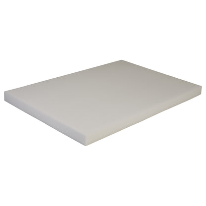 A rectangular AliMed Firm Constructa Foam mattress pad with a smooth, light beige surface, shown at a slight angle.