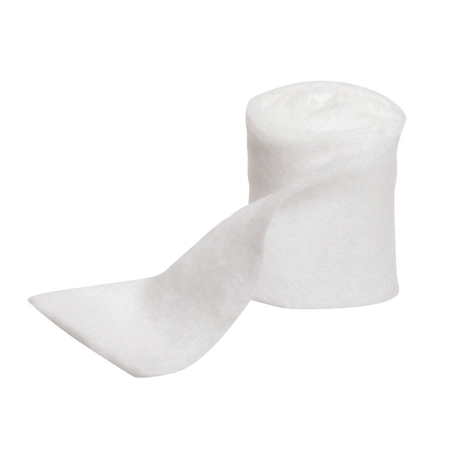 A roll of Delta-Cast Sof-Rol Synthetic Cast Padding with soft, white material partially unrolled.