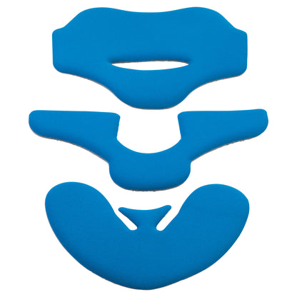 Replacement Pad Set for OssurMiami J Cervical Collar featuring three uniquely shaped blue foam pads for neck support.