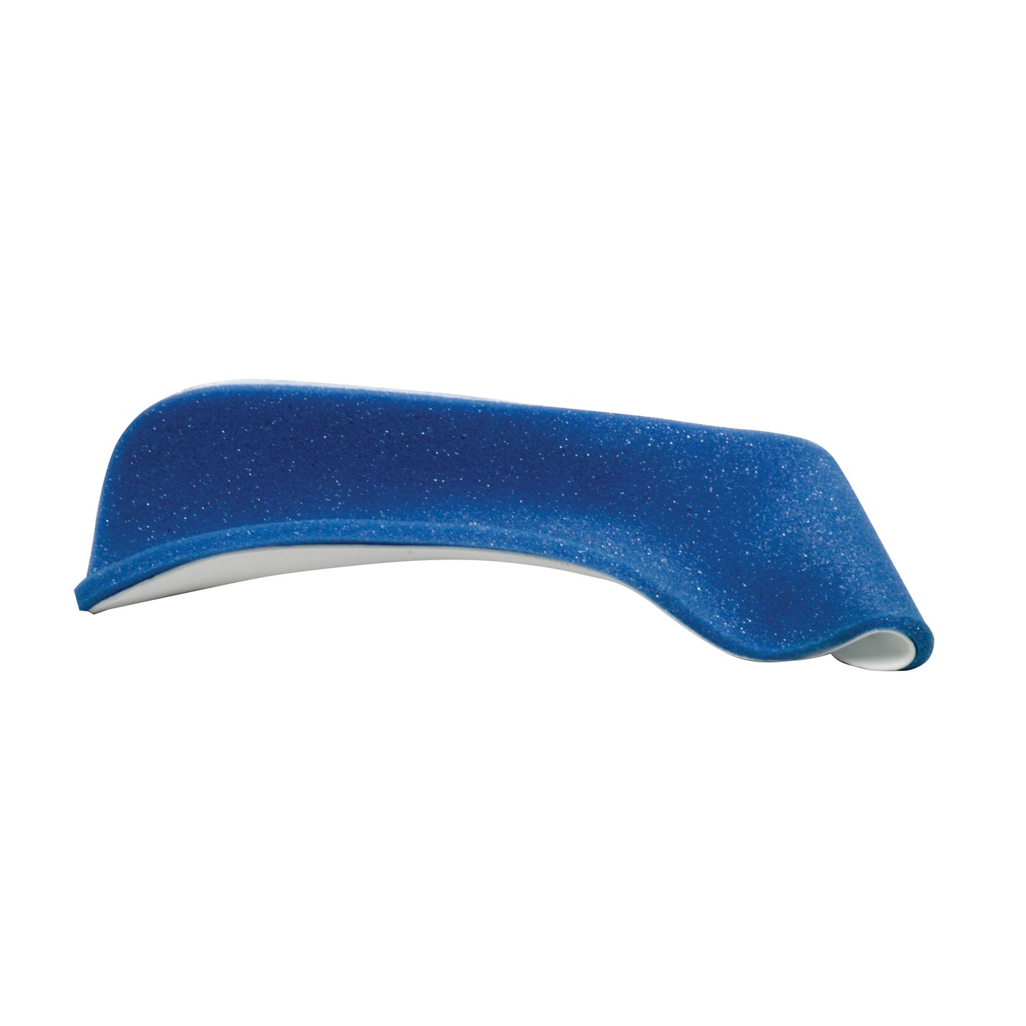 The Aluminum Colles Splint is a curved, blue foam-lined support designed for immobilizing and supporting the forearm or wrist.