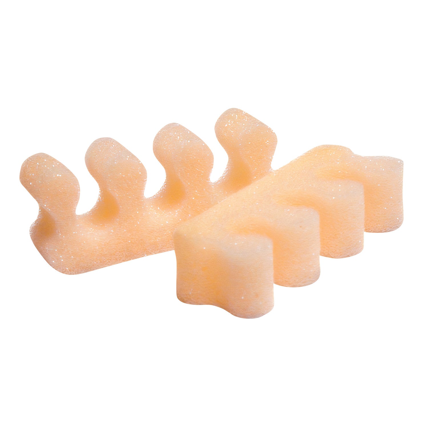 PediFix Polyfoam Toe "Comb" Cushion, made of beige foam, designed to separate and cushion toes for comfort and alignment.