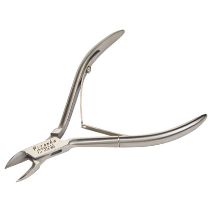 A stainless steel Tissue Nipper with a spring-loaded handle and sharp, curved blades on a white background.