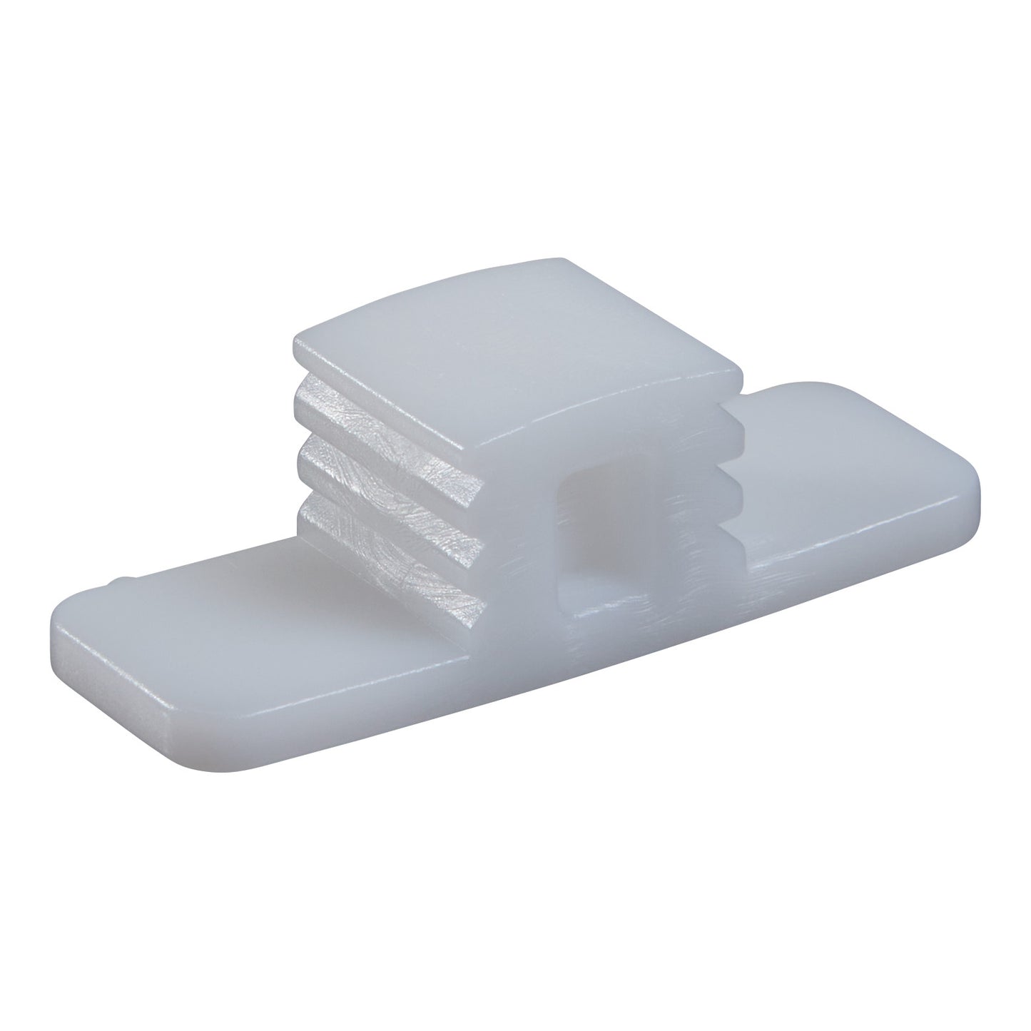 Replacement Wedge for CastWedge Starter Set in white plastic, featuring a ridged design with a rectangular base and a central opening.