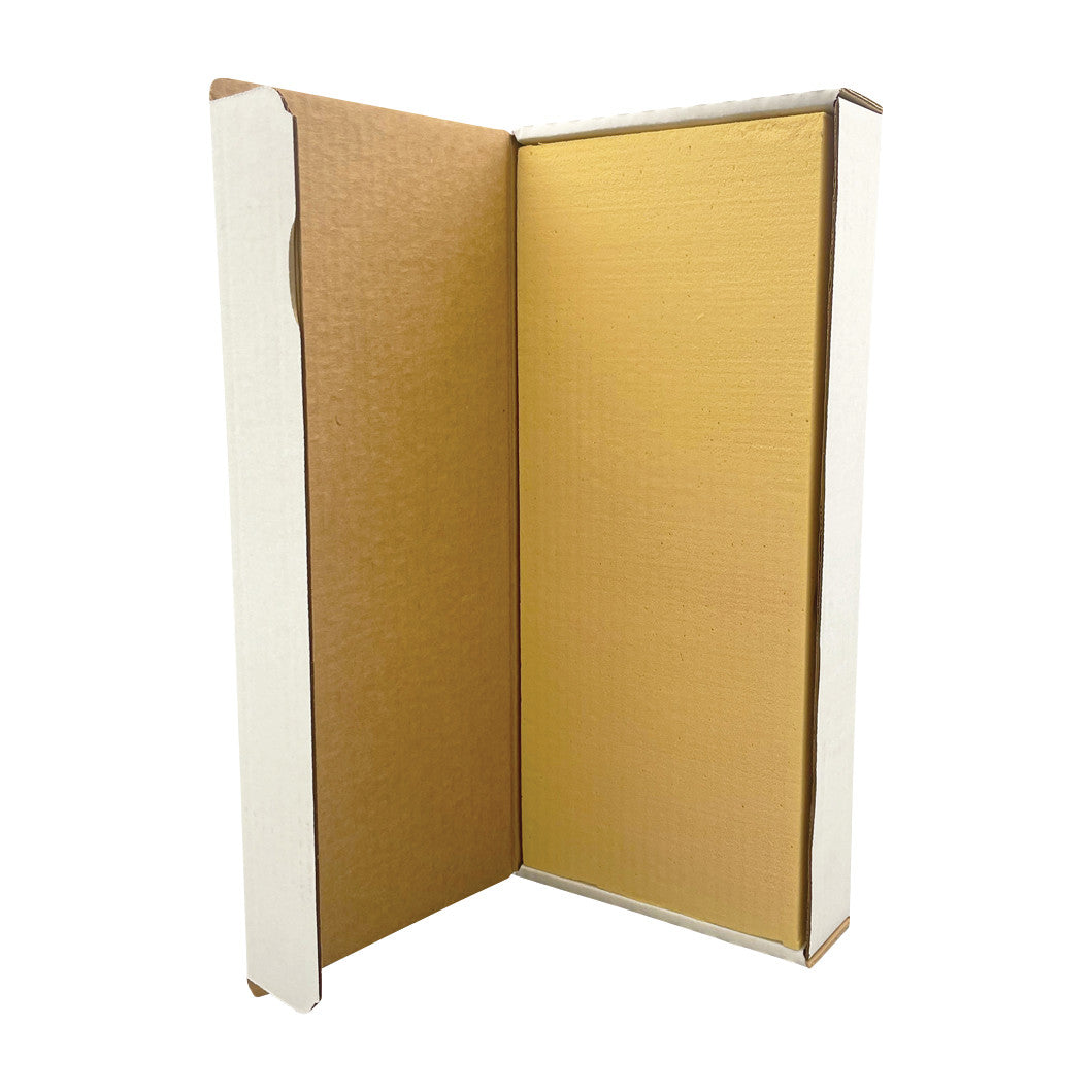 FoamArt Foot Impression Foam packaging is open, revealing a yellow foam interior inside a white cardboard box.