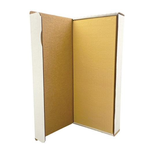 FoamArt Foot Impression Foam packaging is open, revealing a yellow foam interior inside a white cardboard box.