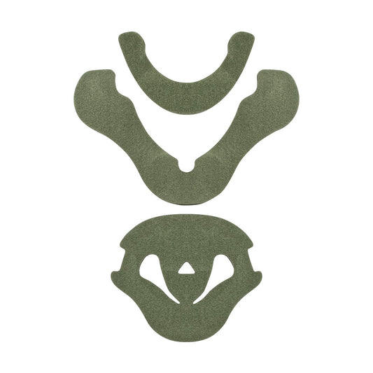 Replacement Pad Set for Aspen Vista Cervical Collar, featuring three green foam pads arranged separately on a white background.