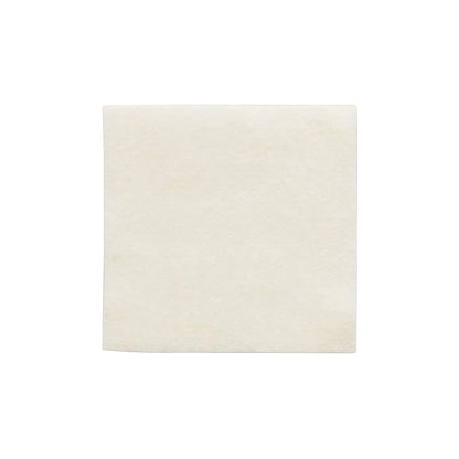 Molnlycke Melgisorb Calcium Alginate Dressing is a soft, square-shaped, white medical dressing with a smooth texture.