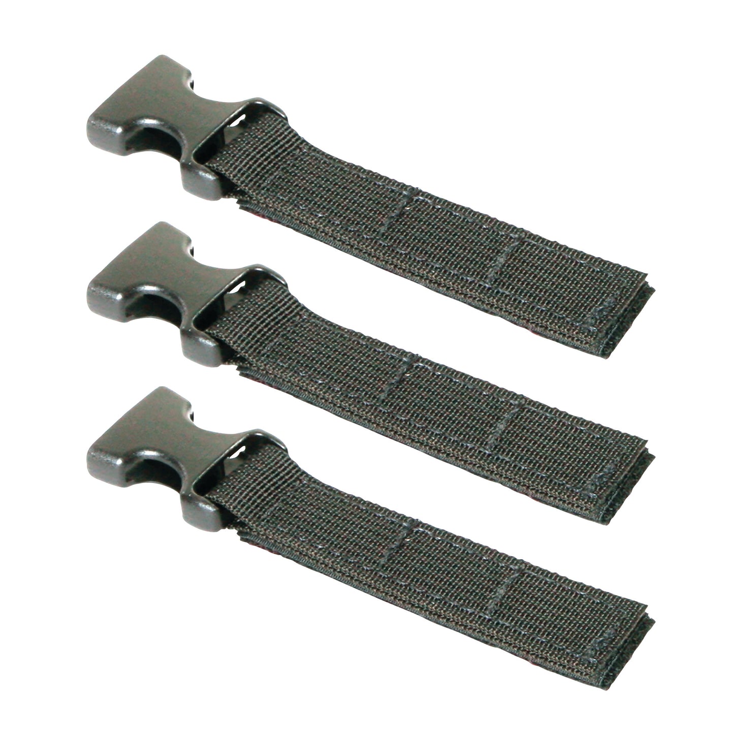 Three Replacement Shoe Straps for AliMed FREEDOM Adjustable Footdrop Brace with black buckles and adjustable straps.