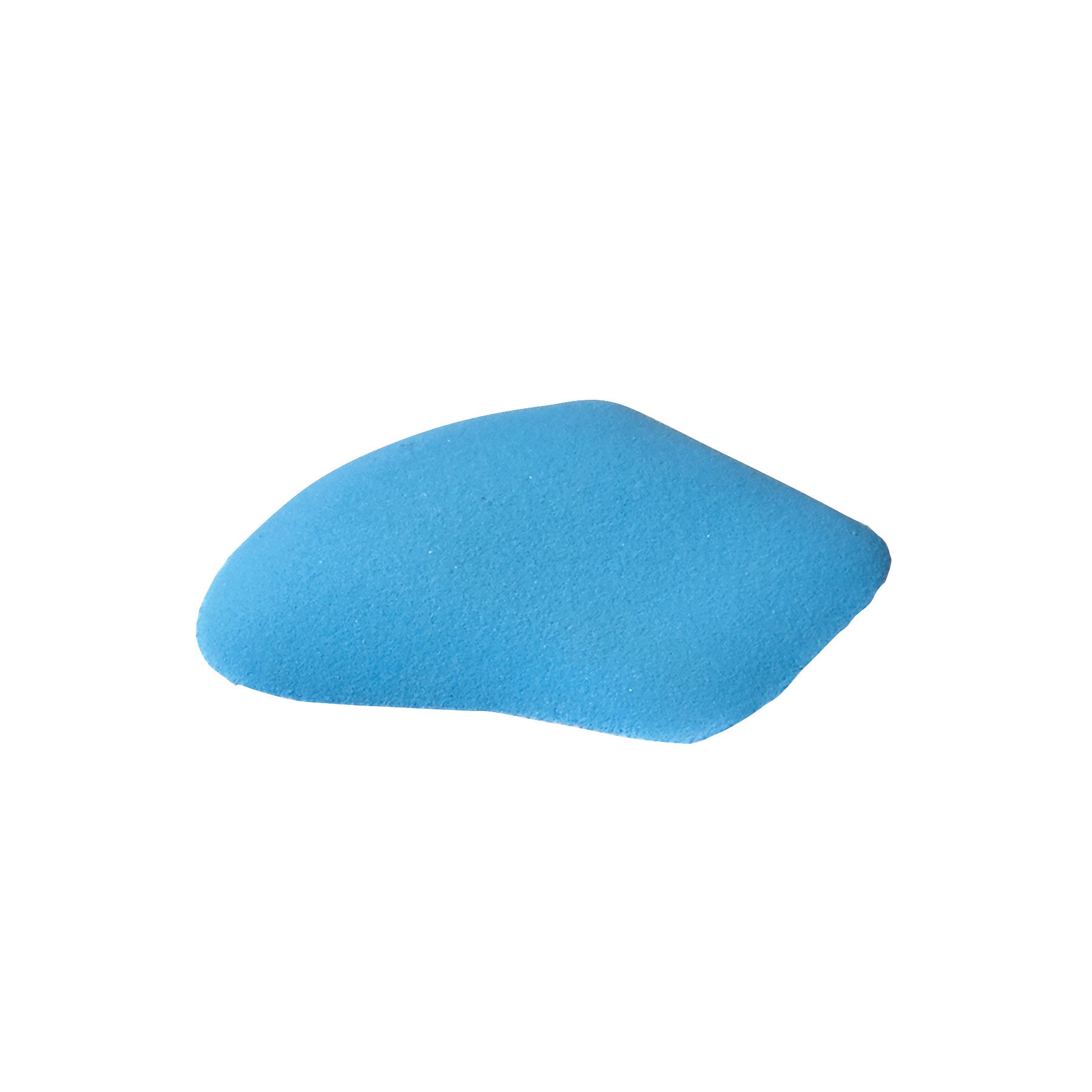 PPT Self-Adhesive Metatarsal Bar in blue, shaped like an irregular wedge, designed to provide foot support and cushioning.