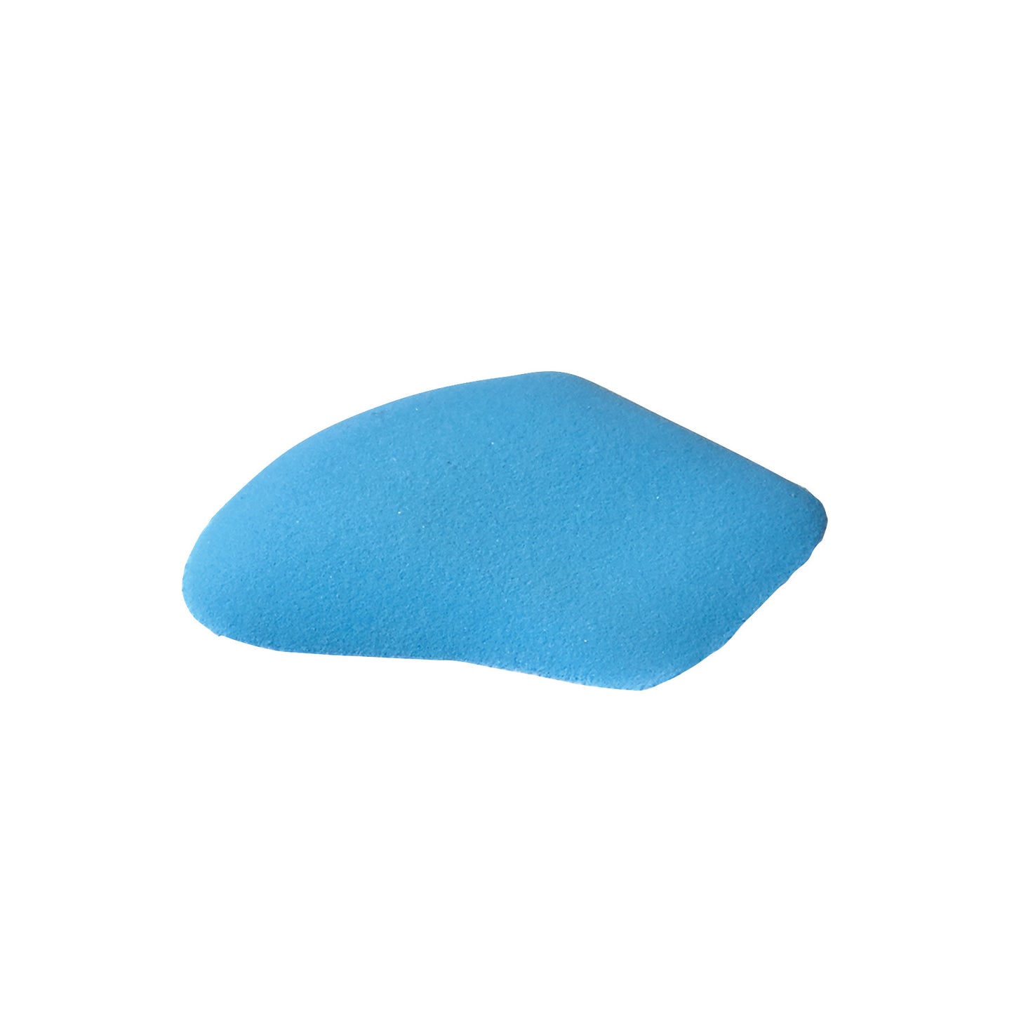 PPT Self-Adhesive Metatarsal Bar in blue, shaped like an irregular wedge, designed to provide foot support and cushioning.