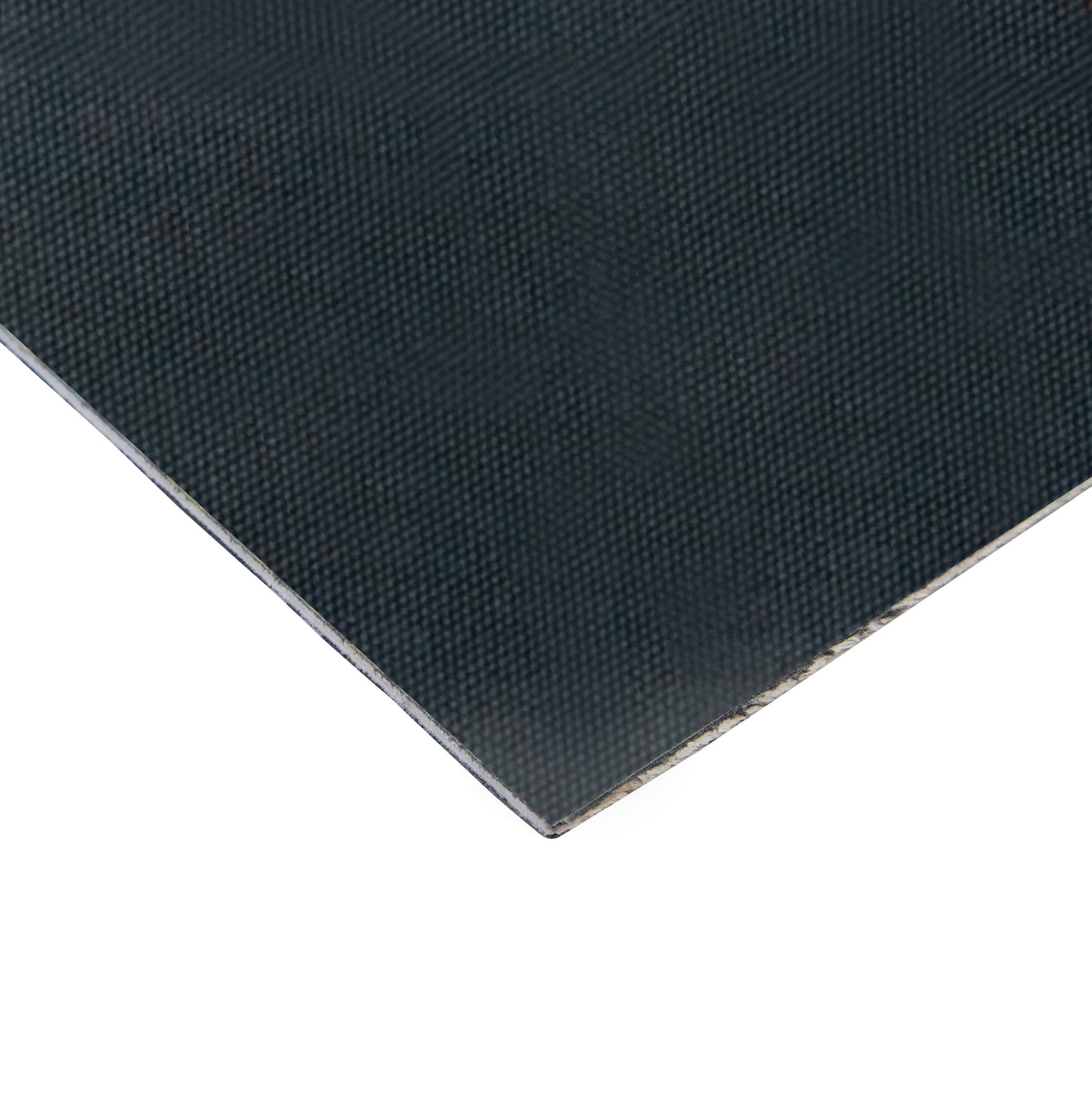 A close-up of the Aetrex Carboplast Composite Sheet featuring a colorful geometric pattern with red, blue, and green tones.